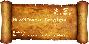 Muránszky Brigitta névjegykártya